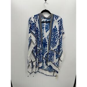 Boutique Damask Printed Kimono‎ Womens Size OS NWT Coverup Swim Casual